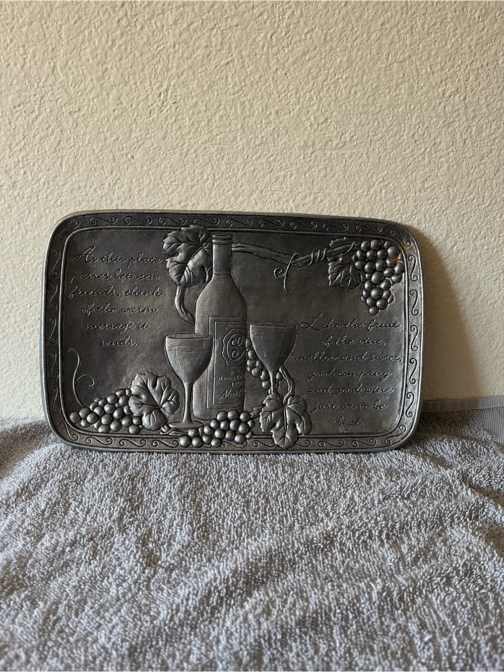 Vintage Carson Statedmetal friendship plate stampted